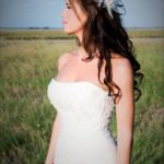 Boho feather half up half down bridal hair bridal portraits Austin, Texas