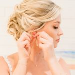 Textured chignon wedding hair