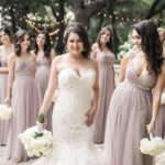 Boho soft wedding style bridesmaids glam