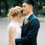 Boho soft wedding style textured chignon wedding and bridal hair