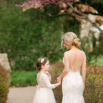 Boho soft wedding style with textured Chignon wedding hair